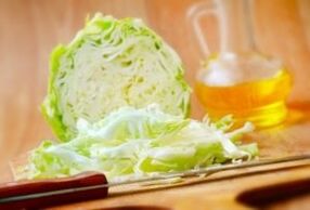 Cabbage chopped to salad