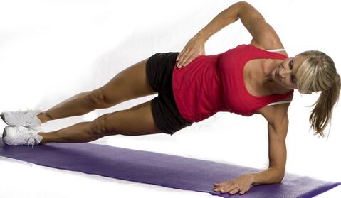 side planks for slimming the abdomen and sides