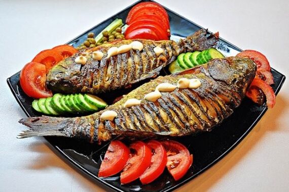 Following the Japanese diet, you can cook fried fish with vegetables